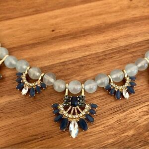 LOFT | Rhinestone Beaded Statement Necklace | 18” Adjustable